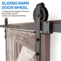 2Pcs Sliding Barn Door Wheel Heavy Duty Cabinet Window Pulley Roller Quiet Sliding Door Track Perfect for DIY Barn Door