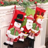 New Year Christmas Stocking Sack Xmas Gift Candy Bag Noel Christmas Decorations for Home Navidad Sock Christmas Tree Decor Socks Tights