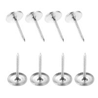 ✉ 50Pcs Silver Upholstery Nails Threaded Pushpin Jewelry Wood Box Sofa Furniture Alloy Tack Stud Doornails Furniture Decor 12x21mm