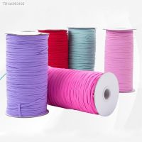 ✻♙∋ 3mm/6mm Colorful White Black Elastic Band Polyester Rubber Band 90 Meters/Roll Stretch Rope Sewing Garment Accessories DIY Craft