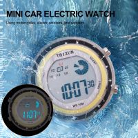 ┇ Motorcycle Digital Clock Waterproof Motorbike Stick-on Dashboard Car Clock Car Stick-On Mini Watch For Dashboard Boat Bike