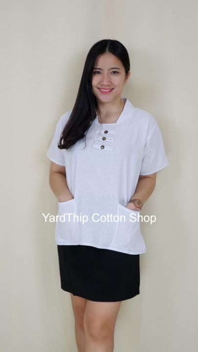 yt76-เสื้อผ้าพื้นเมือง-เสื้อผ้าฝ้าย-แบบไม่เน้นลวดลาย