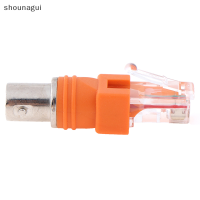 shounagui 1pcs BNC FEMALE TO RJ45 MALE Coaxial COAX Barrel Coupler ADAPTER