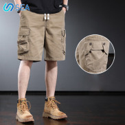 ST Men s Cargo Shorts Cropped pants with pockets Loose cotton casual shorts