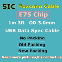 10pcs/lot USB Cable Original 5ic E75 Chip For Foxconn Data Cable 1m 3ft OD 3.0mm USB Charger Cable For i11 Pro XR XS Max 7 8 6s