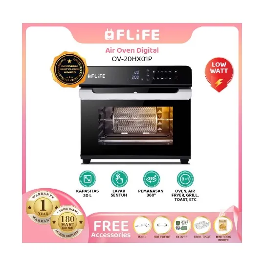 FLIFE OV20HX01P Digital Air Oven 20 Liter With Intelligent Control ...