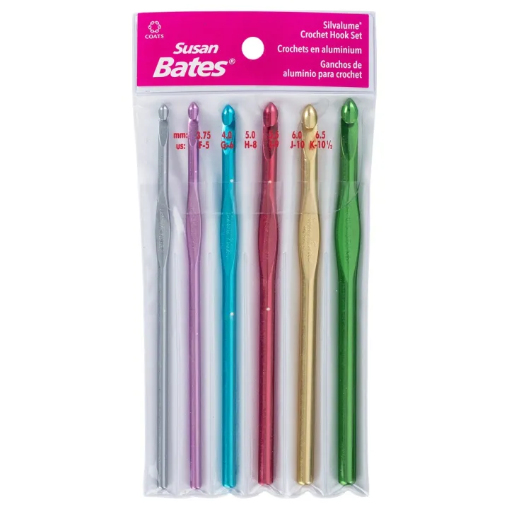 Susan Bates Silvalume Set of 6 Crochet Hooks Lazada PH