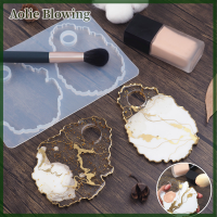 Aolie แม่พิมพ์ถาดซิลิโคนไม่สม่ำเสมอ DIY เรซิ่น EPOXY Make up Palette Mold