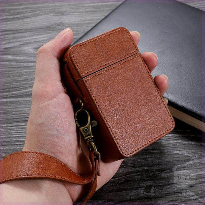 mens-ciggarrette-case-travel-ciggarett-box-leather-lighter-holder-smking-accessories