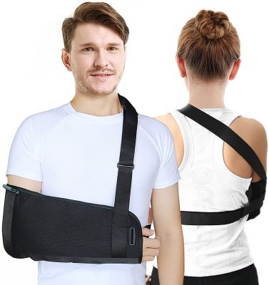 Medical Arm Sling with Split Strap for Broken&amp;Fractured Bones, Arm Sling Shoulder Immobilizer for Wrist, Elbow, Shoulder Injury