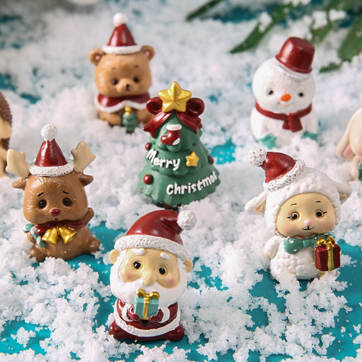 2023 CNY Cute Rabbit Christmas Ornament DIY Mini Resin Ornaments Spring  Festival Car Desktop Decor Toy Gifts