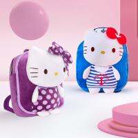 Sanrio Navy Purple Dot Plush Bag Kawaii Kt Backpack Cartoon Kindergarten Schoolbag for Kids Birthday Gift