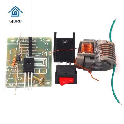 GJURD แกน18650 ตัวสร้างบูสต์ 15KV ไฟแช็กอาร์ค ชุด DIY หม้อแปลงสเต็ปอัพ โมดูลคอยล์ อินเวอร์เตอร์ไฟฟ้าแรงสูง