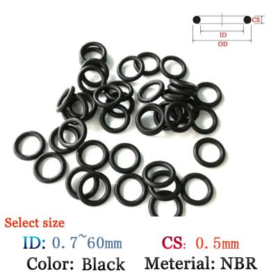 Rubber O-Ring CS0.5 ID0.8-60mm Fluoro Washer Seals Plastic gasket Silicone ring film oil and water seal gasket NBR material Gas Stove Parts Accessorie