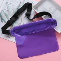 High efficiency MUJI drifting waterproof waist bag three-layer sealed tpu diagonal enlarged transparent diving cover camera swimming mobile phone waterproof bag