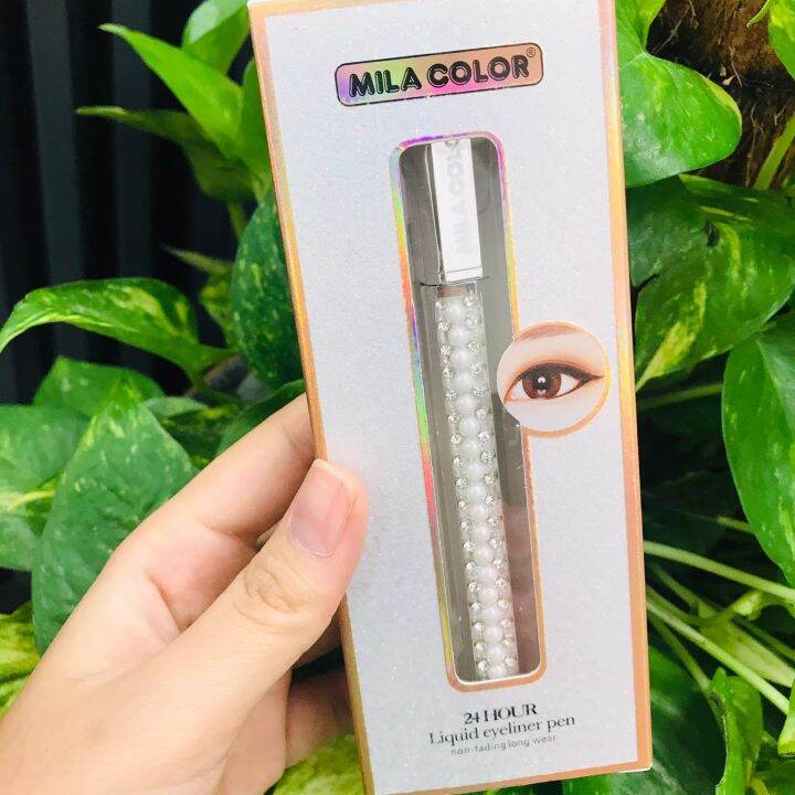 xh-025-อายไลเนอร์-หัวเมจิ-mila-color-ไอไลเนอร์ขวดสีเงิน-ไอไลเนอร์กันน้ำ-กันเหงื่อ-กรีดง่ายติดทนนาน