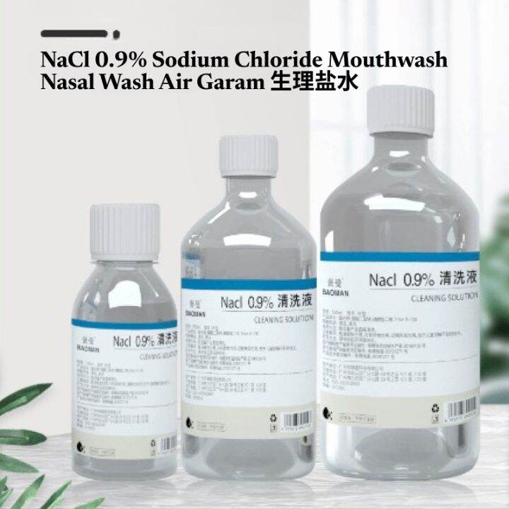 Sodium Chloride Mouthwash Nasal Wash Nosewash NaCl 0.9 Wound Cleaner