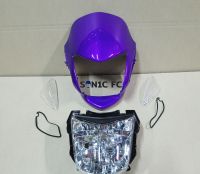 หน้ากากหน้า โซนิค (sonic) รุ่นแรก ปี2000-2001 สีม่วง (P20) พร้อมไฟหน้า และฝาไฟเลี้ยวใส