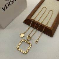 ของแท้ Versace สร้อยคอ เทรนด์หรูหรา เครื่องประดับ สําหรับผู้หญิง