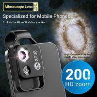 APEXEL 200X Macro Lens for Phone HD Camera Lentes Portable Digital Phone Microscope for Iphone12 Huawei Smartphones Accessories