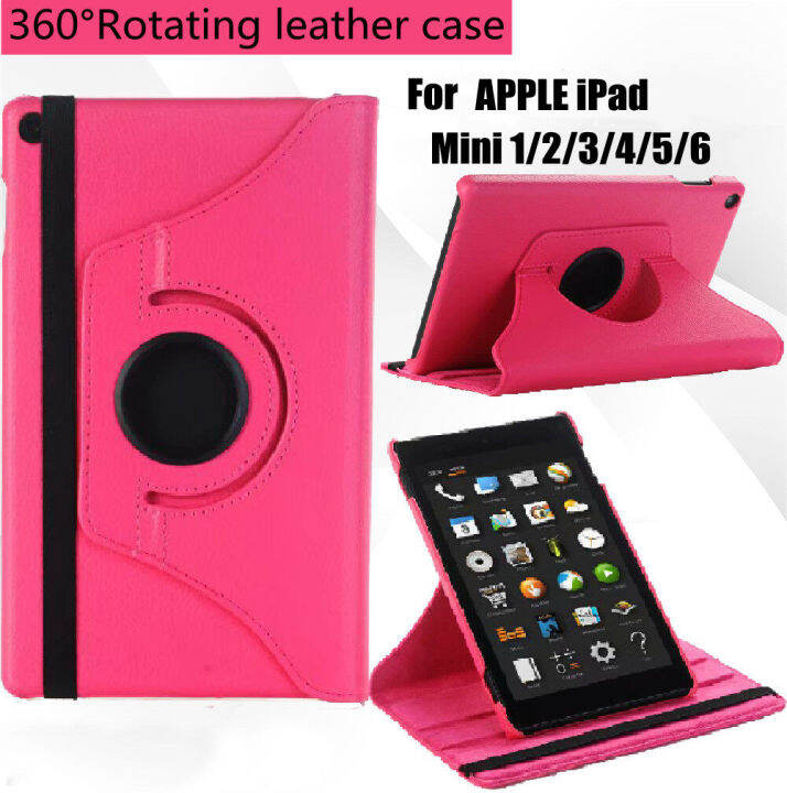 360° Rotating leather case For iPad mini 1 2 3 tablet cover Case PU