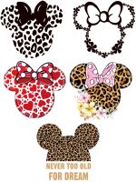 ™ Disney Popular Minnie Mouse Iron-on transfers for clothing patches thermo-stickers for children stripes appliques