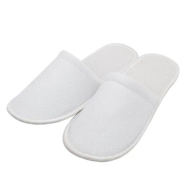 Towelling Open Closed Toe Hotel Slipper Spa Shoes Disposable Lazada PH