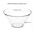 Mangkuk Kaca, Clear Glass Serving Bowl (TRYGG IKEA) + Free Gift. 