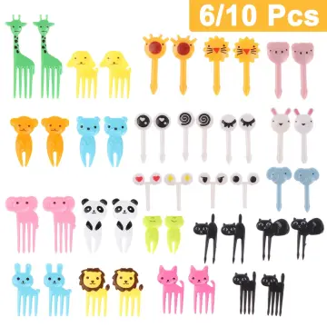 Mini Plastic Fruit Fork, Cute Food Fork For Cake Dessert Fruit