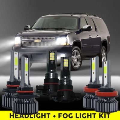 New ชุดไฟสปอร์ตไลท์ Led สําหรับ Chevy Suburban Tahoe 2007-2014 Qty 6