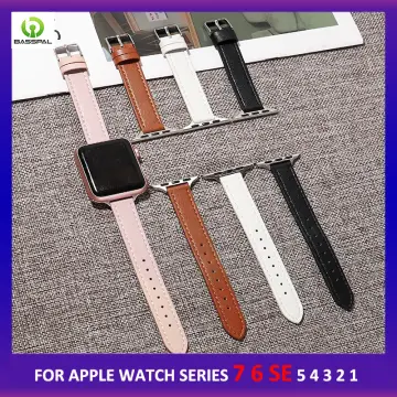 Leather strap For Apple watch band 45mm 41mm 44mm 44mm 40mm 38mm 40mm women  wristband correa bracelet iWatch series 3 4 5 6 SE 7