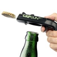 ∏ Portable Cap Gun Creative Flying Cap Launcher Bottle Beer Opener Bar Tool Drink Opening Gun Shaped Bottle Lids Shooter Red Gray