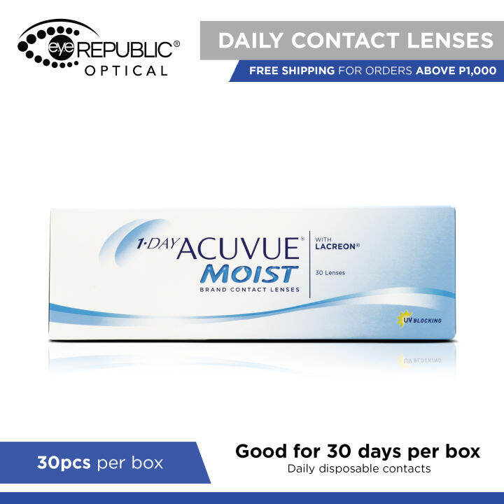 Acuvue Moist Clear Disposable Daily Contact Lenses Expiry April 2027 30pcsbox Eye 5290