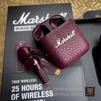 หูฟัง Marshall Minor II สีแดง Burgundy Very Rare item สีนี้ไม่เข้าไทยสีสวยมาก