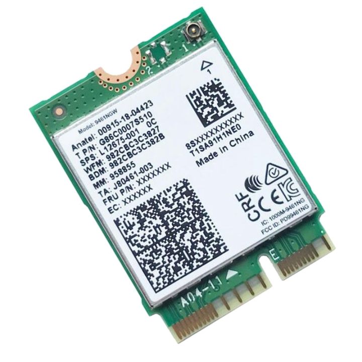wireless-adapter-green-wifi-card-pcb-wifi-card-for-intel-9461ngw-wifi-card-ac-9461-2-4g-5g-dual-band-802-11ac-m2-key-e-cnvi-bluetooth-5-0