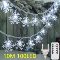 {Best-selling party decoration}ไฟพวงมาลัยนางฟ้าคริสต์มาสเกล็ดหิมะ LED 100LED 10M,ไฟเส้น20LED 5M กลางแจ้งสำหรับห้องต้นคริสต์มาสของตกแต่งวันหยุดปีใหม่