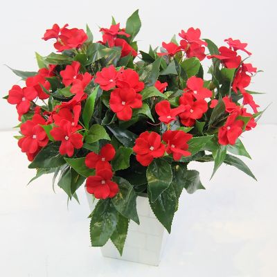 [AYIQ Flower Shop] Htmeing ดอกไม้ประดิษฐ์เจอเรเนียมเทียมขนาด15.7นิ้วดอกไม้ผ้าไหมของตกแต่งงานแต่งงานสำนักงานบ้านดอกไม้ปลอม