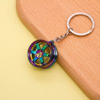 Creative Wheel Hub Key Chains Colorful Metal Tire Keyring for Men Trendy Design Car Keychain Accessories Cool Gifts