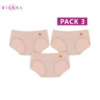 Wienna DU82100*3 ชุดชั้นใน เวียนนา กางเกงใน Fruity Panties Bikini บิกินี่ หอมกลิ่นผลไม้ กลิ่นส้ม อุ้มก้น ไซซ์ M,L,E(XL) สีเนื้อ , ส้ม