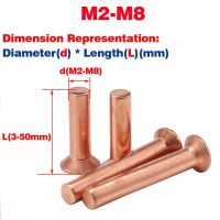 Red Copper Countersunk / Flat Head Solid Rivet M2M2.5M3M4M5M6M8