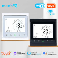 Tuya WiFi สมาร์ทเทอร์โมไฟฟ้าชั้นเครื่องทำน้ำอุ่นหม้อไอน้ำก๊าซหน้าจอสัมผัสควบคุมอุณหภูมิสำหรับอลิซ Alexa