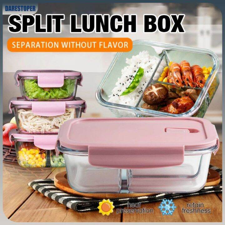 Glass Crisper Airtight Food Keeper Leakproof Microwavable Oven Safe