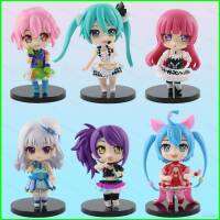 โมเดลฟิกเกอร์ อนิเมะ Pripara Hatsune Miku Hojo Sophy Todo Sion Reona West ของเล่นสําหรับเด็ก 6 ชิ้น