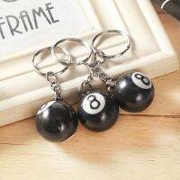 1pc Mini Billiard Keychain Snooker NO.8 Keyring Resin Simulation Ball Key Ring Men Bag Accessories Creative Lucky Gifts