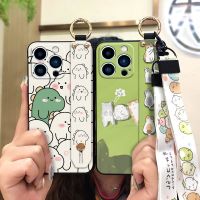 Nlwvx สายรัดข้อมือเคสโทรศัพท์ iPhone ลายการ์ตูน Samsung น่ารัก Huawei น่ารักเป็นคู่ Oppo เคสป้องกันพร้อมสายอ่อน