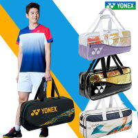 คลังสินค้าพร้อม YONEX 219BT00 4U กระเป๋าแบดมินตันสีดำทองกระเป๋ามือถือความจุสูงของแท้