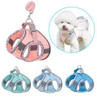 Reflective Puppy Harness Vest Breathable Mesh Dog Harness and Leash Set for Small Medium Dogs Cat Walking Leads Pet Accessories Collars