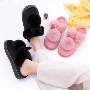 Cute plush sale slippers