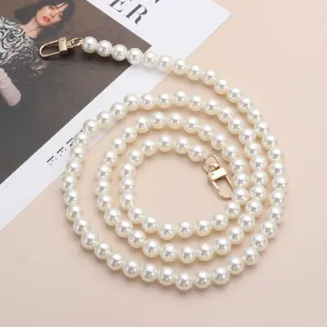 New Pearl Bag Strap For Handbag Belt DIY Purse Replacement Metal Chain