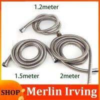 Merlin Irving Shop 1.5/2m Water Shower Head Hose Tube Connector Long Pipe for Home Bathroom Shower Extension Plumbing Stainless Steel